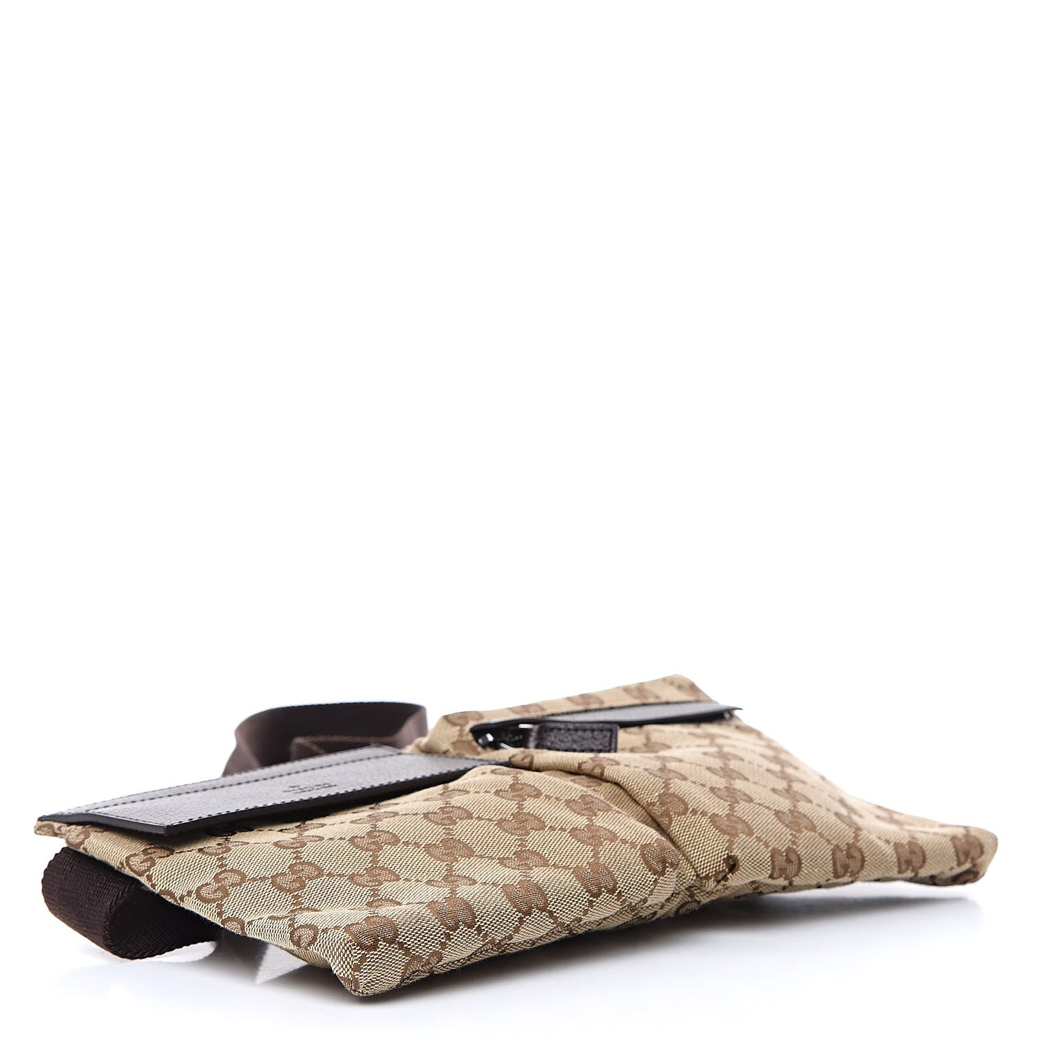 Gucci GG Monogram Double Pocket Belt Bag Dark Brown 4 of 8