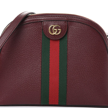 Gucci Textured Calfskin Web Small Ophidia Dome Shoulder Bag Vintage Bordeaux 7 of 12