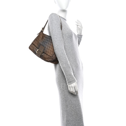 Fendi Zucchino Vitello Mama Baguette Brown Blue 2 of 10