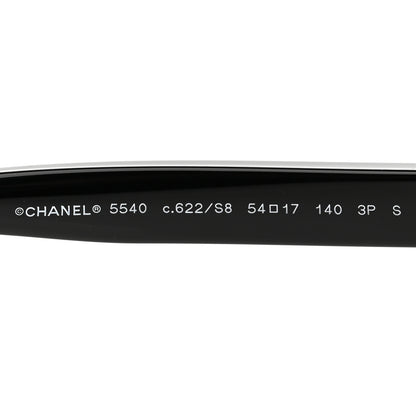 Chanel Acetate Butterfly Sunglasses 5540 Black 5 of 8
