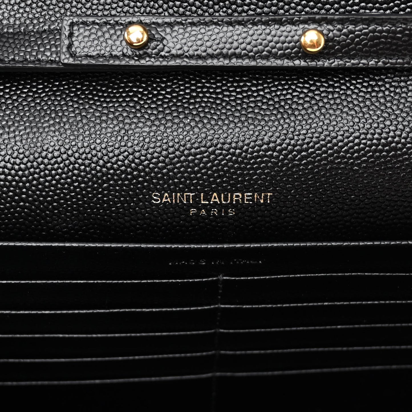 Grain De Poudre Matelasse Chevron Monogram Chain Wallet Black