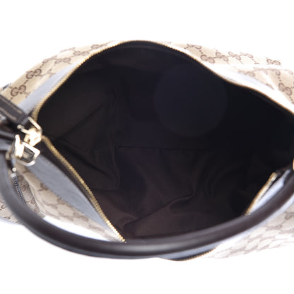 Gucci Monogram Large D Gold Hobo Dark Brown 5 of 9