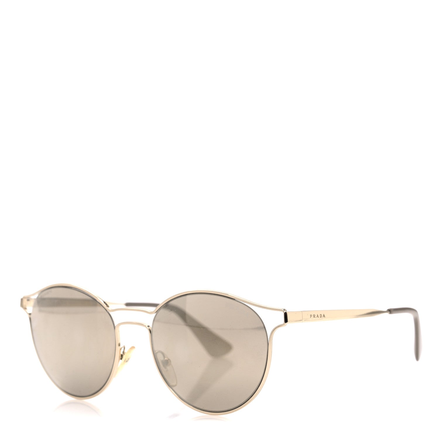 Prada Mirrored Cinema Sunglasses SPR 62S Silver 1 of 7