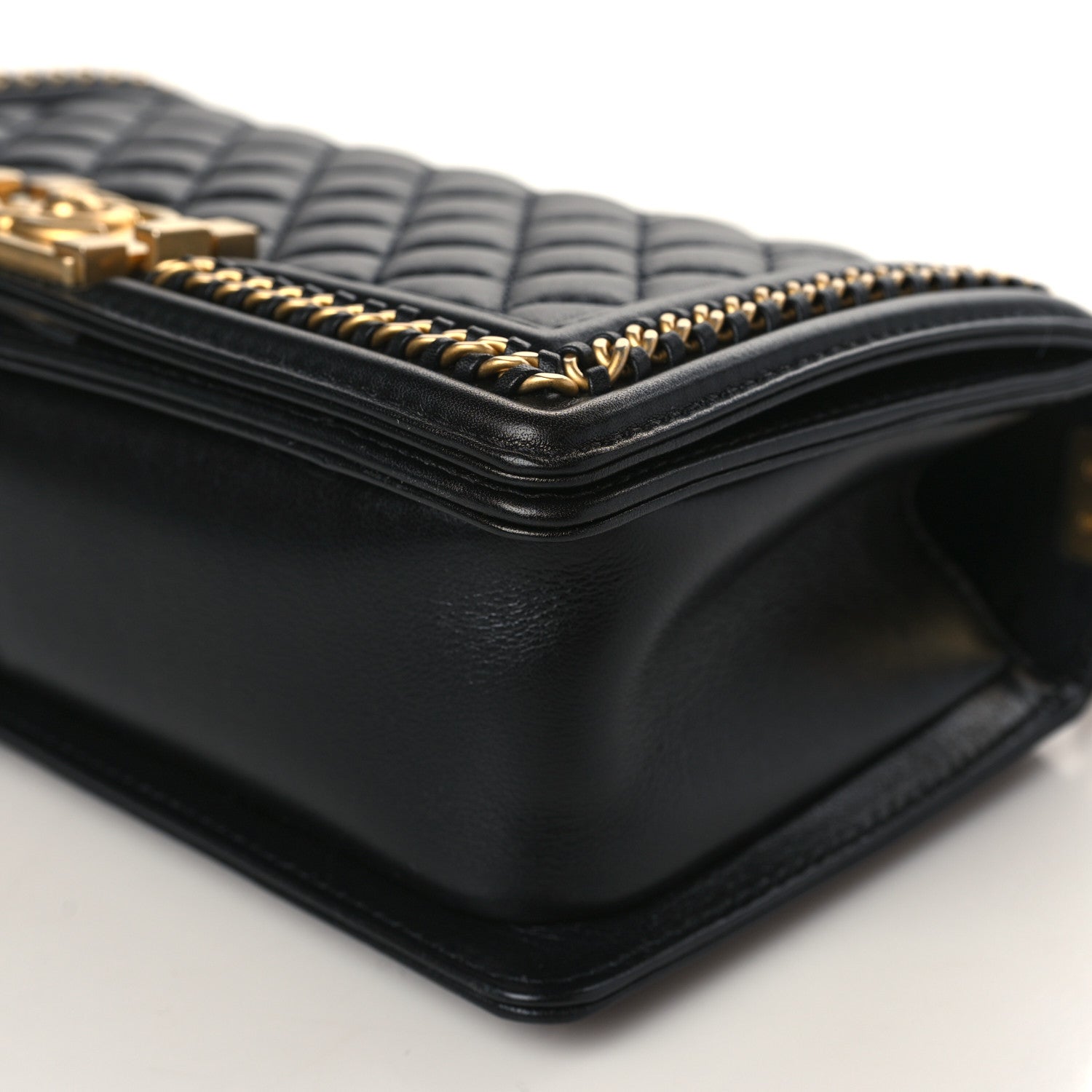 Chanel Lambskin Quilted Medium Top Handle Boy Flap Black 9 of 9