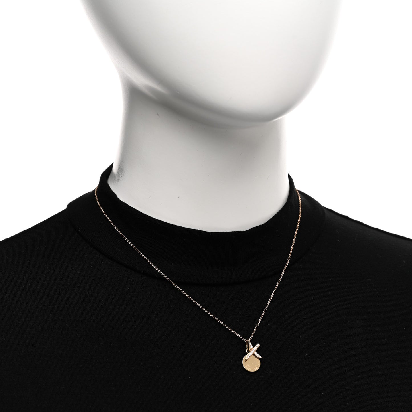 18K Rose Gold Diamond Paloma Picasso Graffiti X Pendant Necklace