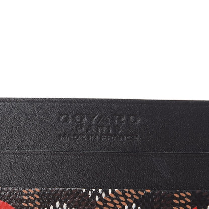 Goyard Goyardine Crab Painted Saint Sulpice Card Holder Black 6 of 7