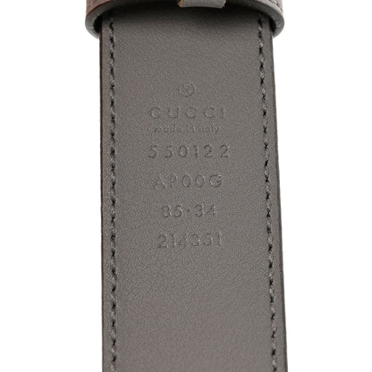 Gucci Calfskin Zumi 30mm Belt 85 34 Dusty Grey 3 of 5