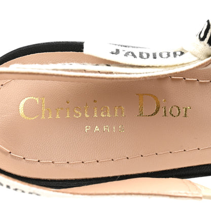 Christian Dior Technical Canvas Ribbon J'Adior Slingback 100mm Pumps 38.5 Black 6 of 12