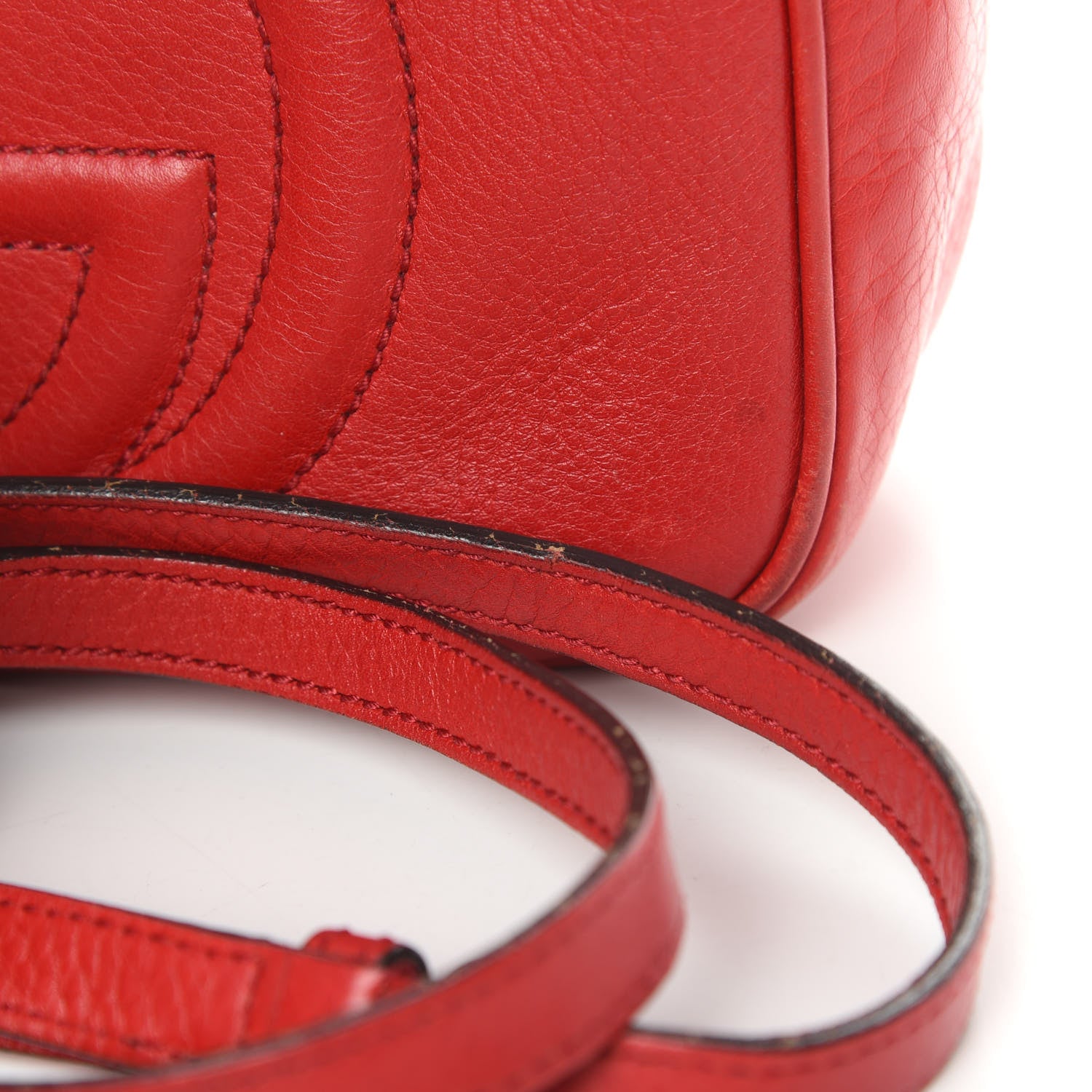 Gucci Pebbled Calfskin Small Soho Disco Bag Tabasco Red 16 of 16