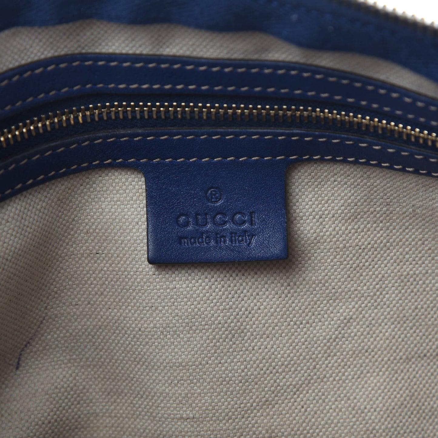 GG Plus Monogram Medium Boston USA Flag Unicef Duffle Blue