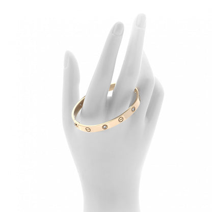 Cartier 18K Yellow Gold 4 Diamond LOVE Bracelet 17 2 of 6