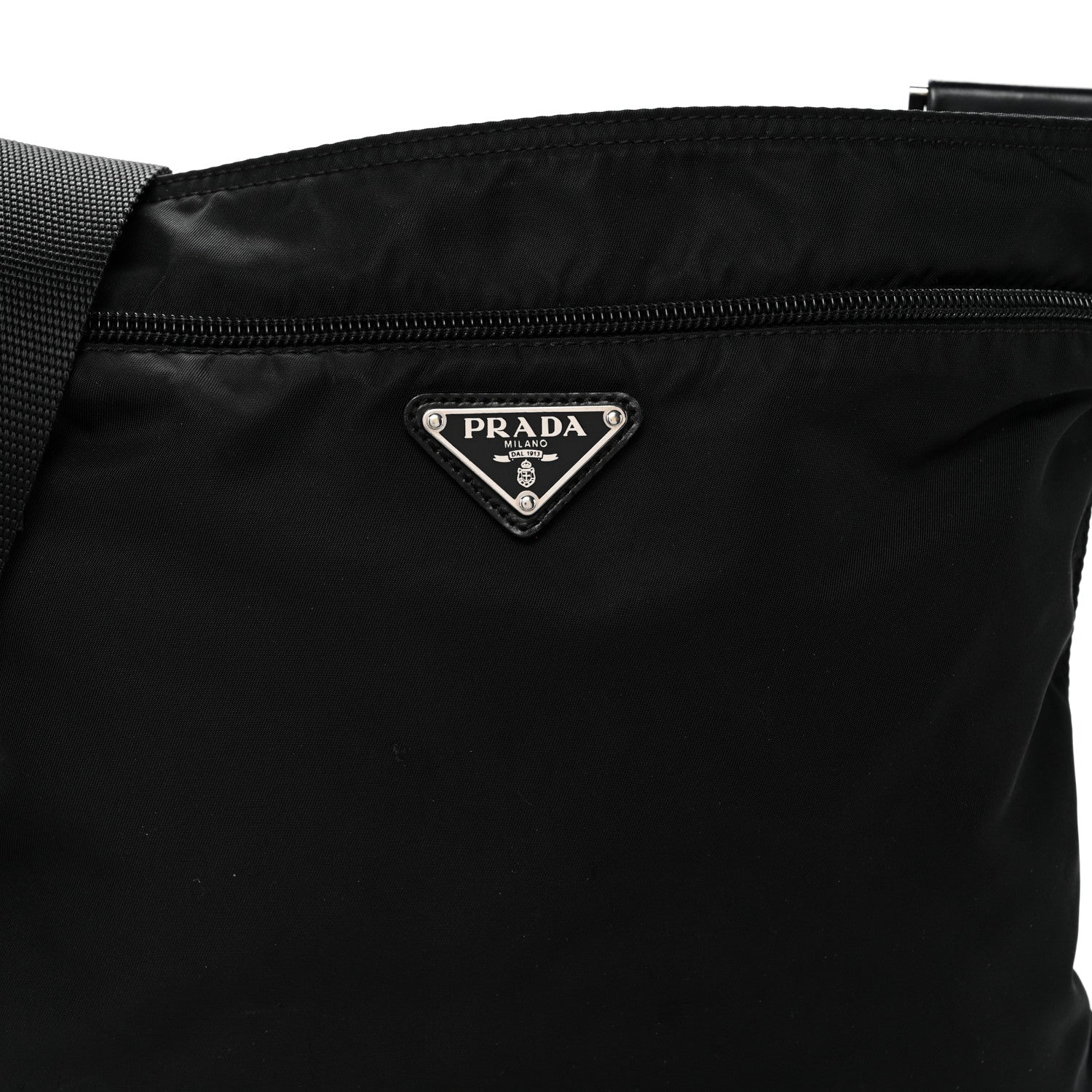 Prada Nylon Vela Flat Messenger Bag Black 7 of 9
