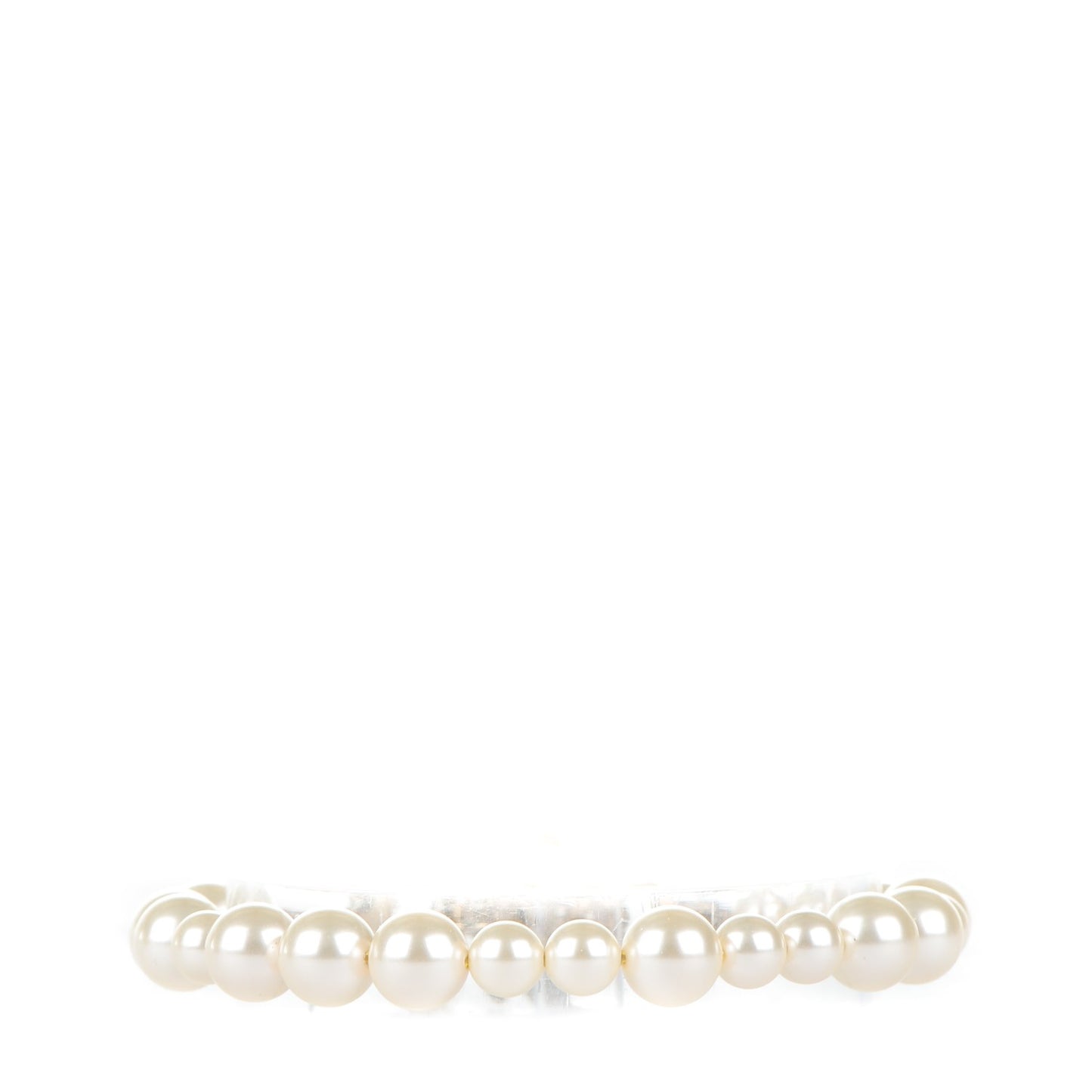 Pearl Crystal CC Bracelet Gold