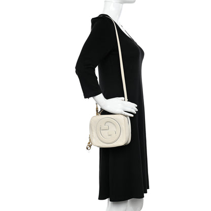 Gucci Sakai Be Green Calfskin Diagonal Stitched Blondie Top Handle Bag Mystic White 2 of 10
