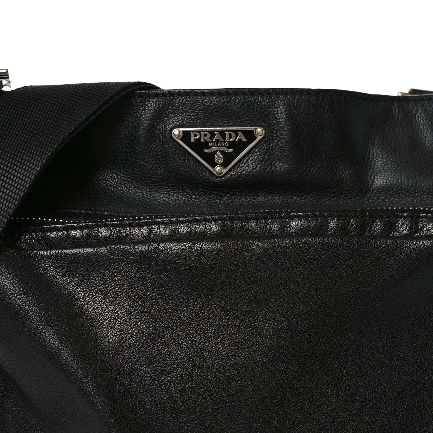 Prada City Calf Messenger Bag Black 7 of 9