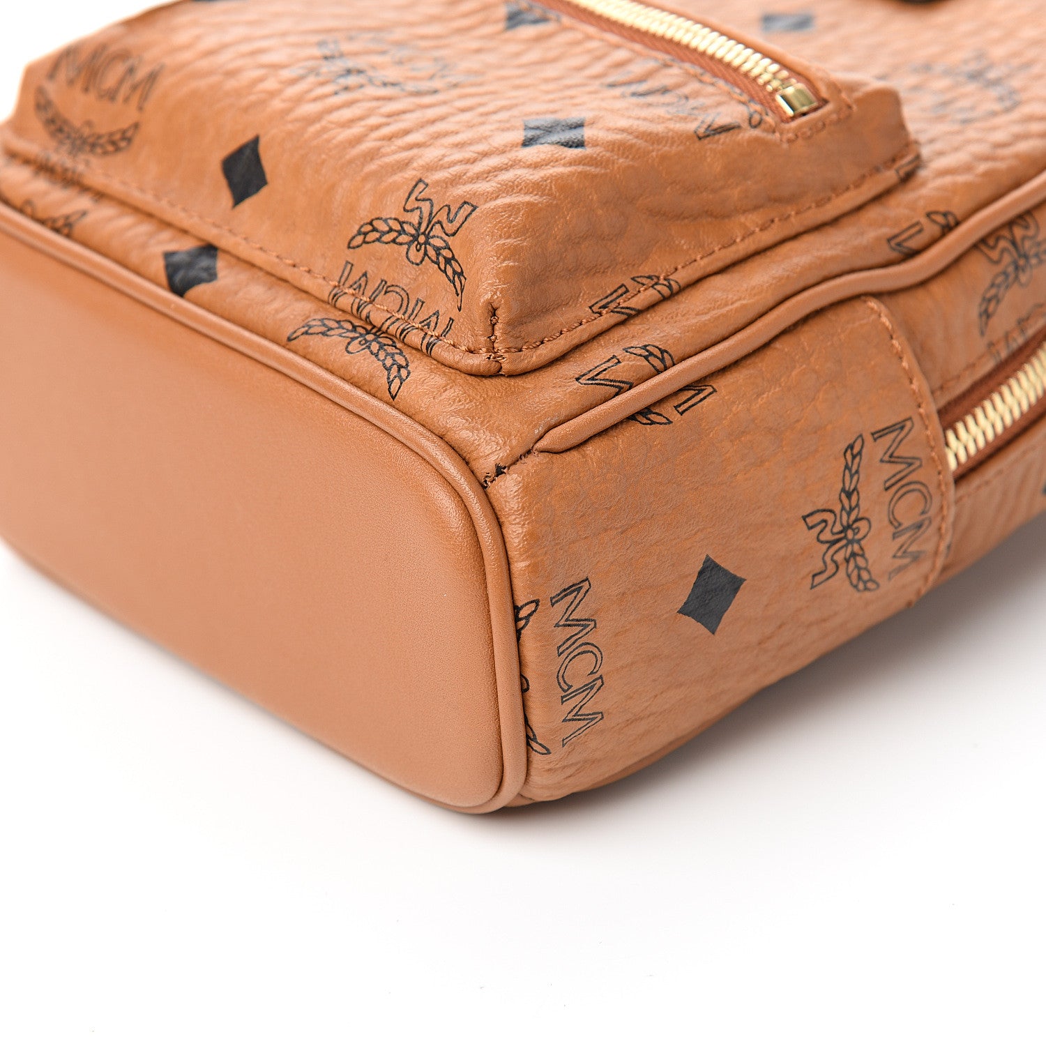 MCM Visetos X-Mini Backpack Cognac 7 of 8