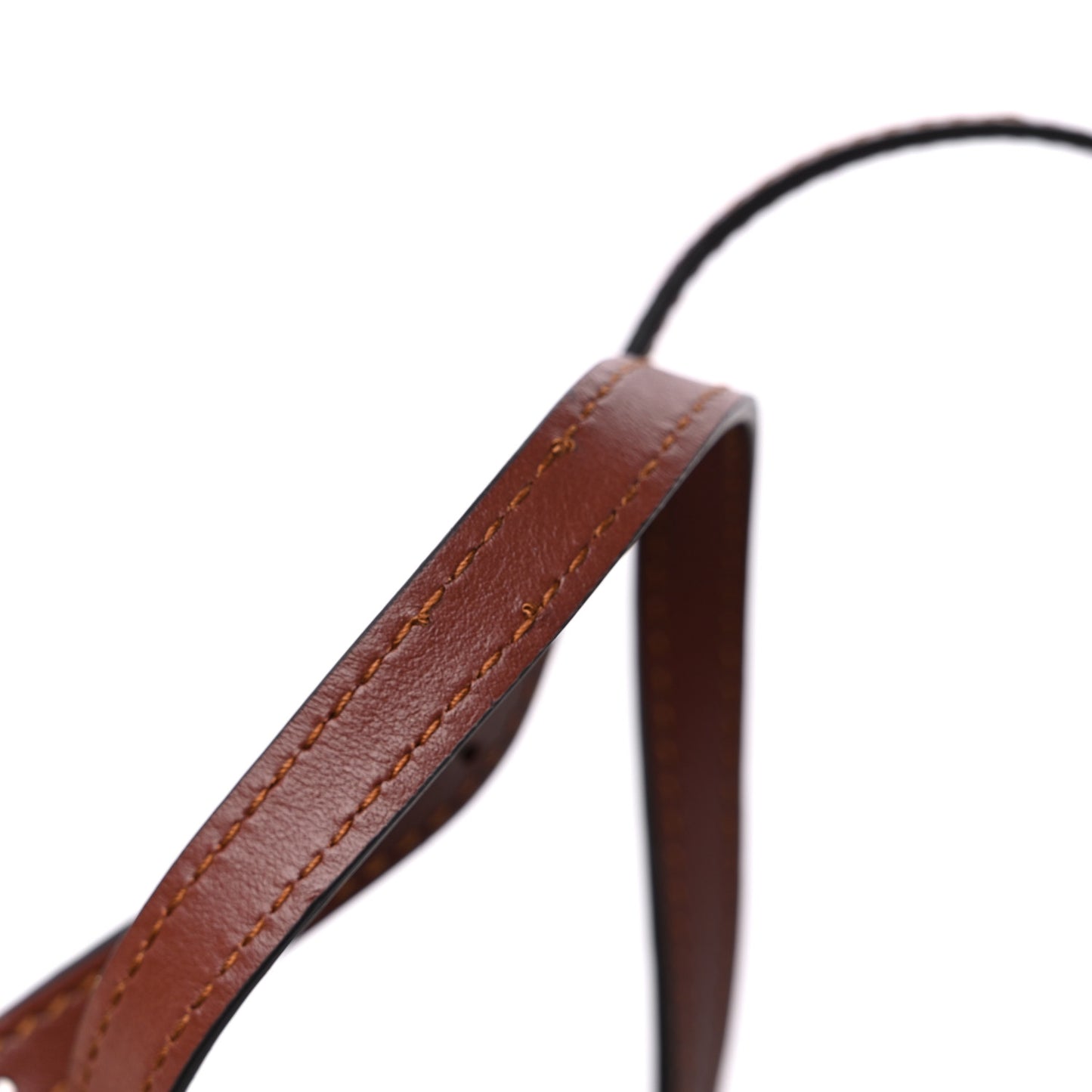 E-Canvas Monogram Stripe Hannah Wallet Bridle Brown