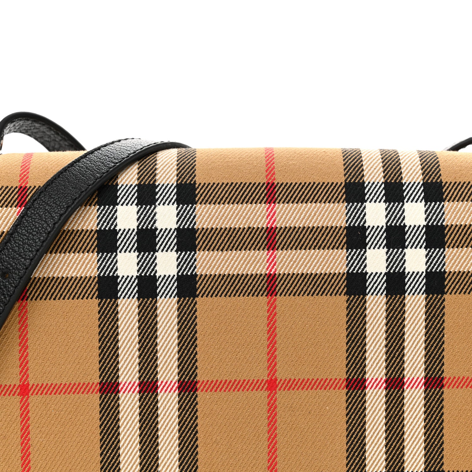 Burberry House Check Tartan Mix Hampshire Crossbody Antique Yellow Black 7 of 9