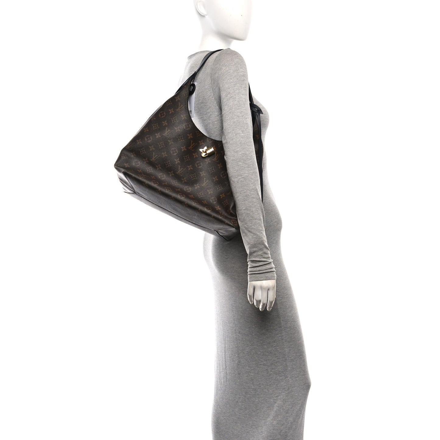 Monogram Flower Hobo Black