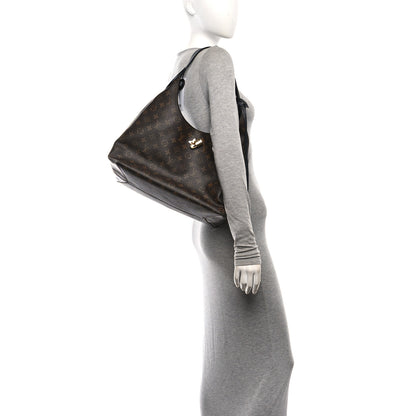 Louis Vuitton Monogram Flower Hobo Black 2 of 11