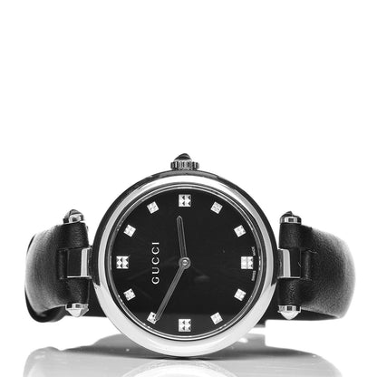 Gucci Stainless Steel Calfskin 32mm Diamantissima Quartz Watch Black 3 of 9