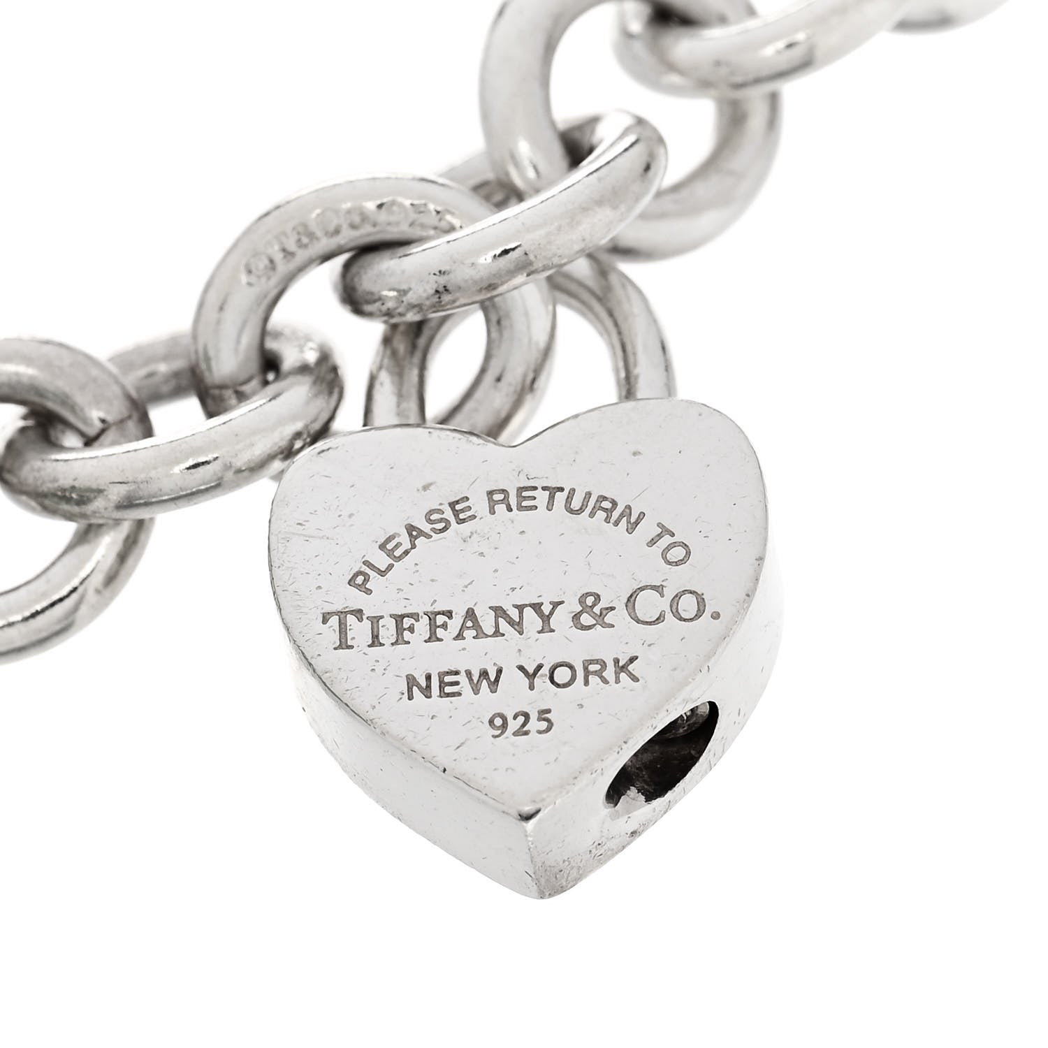 Tiffany Sterling Silver Enamel Three Charm Bracelet Blue 3 of 5