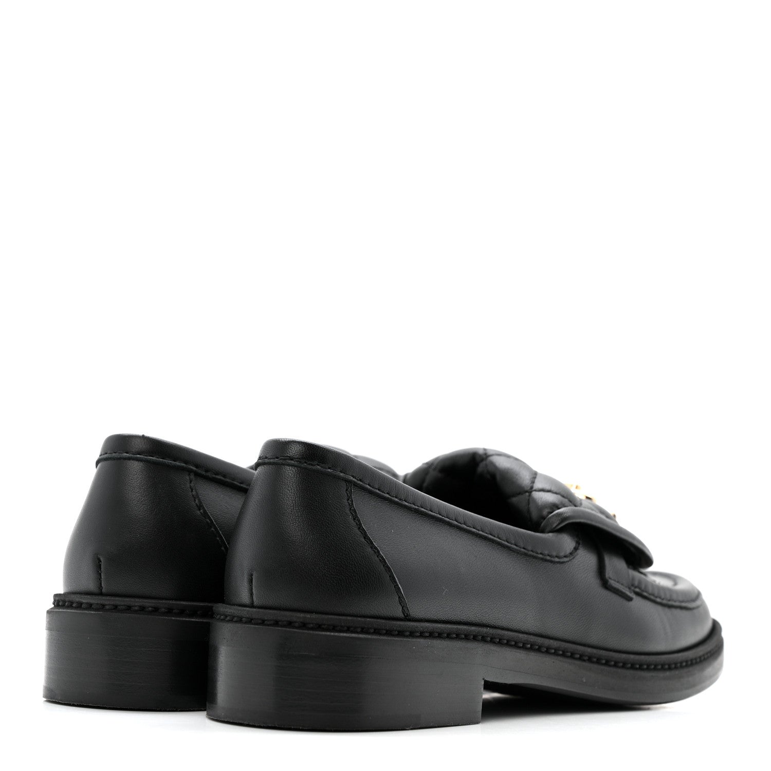 Chanel Lambskin Quilted CC Turnlock Loafers 36 Black 4 of 12