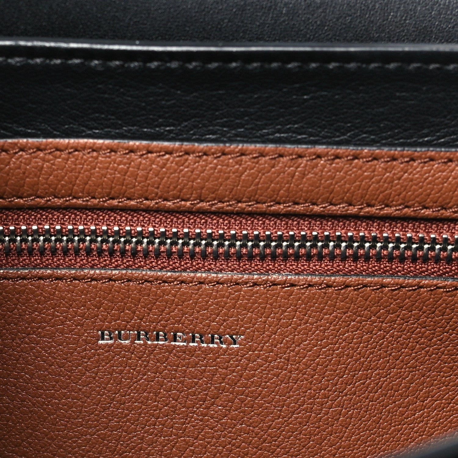 Burberry Goatskin Vintage Check Medium D-Ring Bag Tan Black 6 of 9