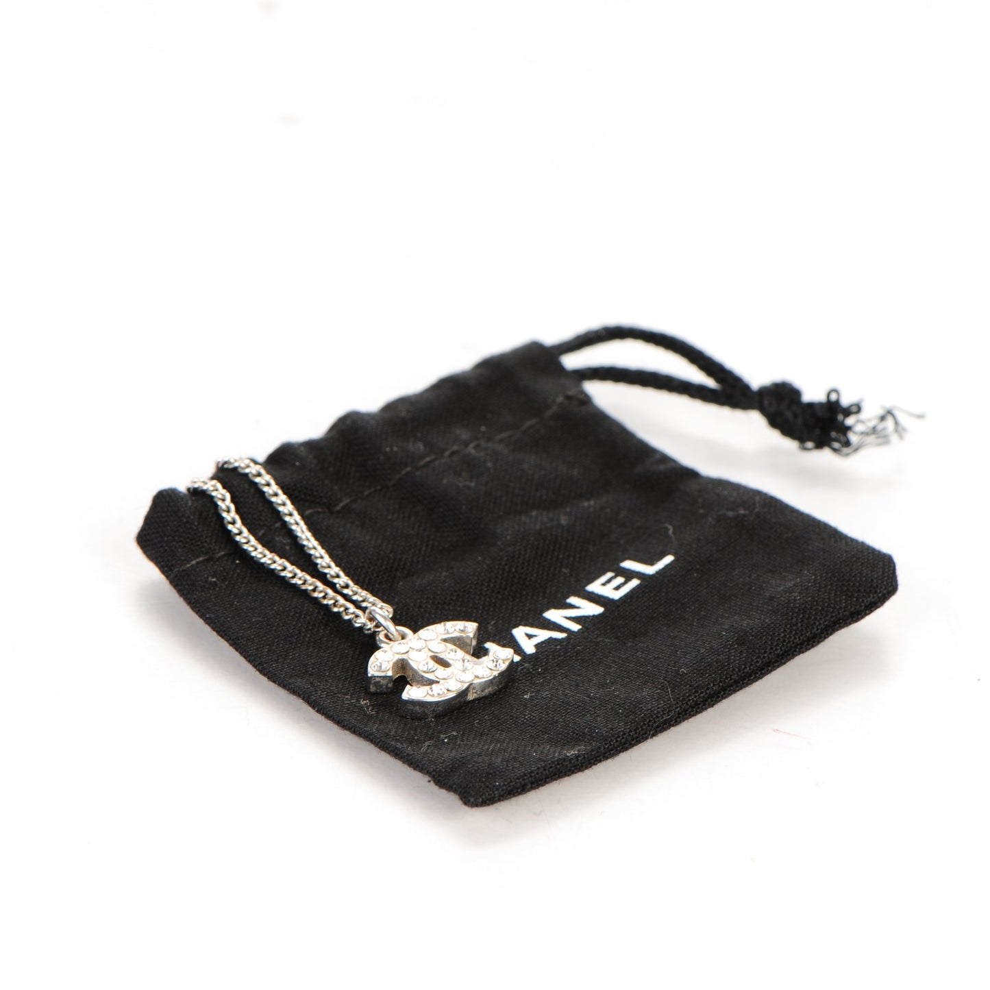 Crystal Timeless CC Necklace Silver