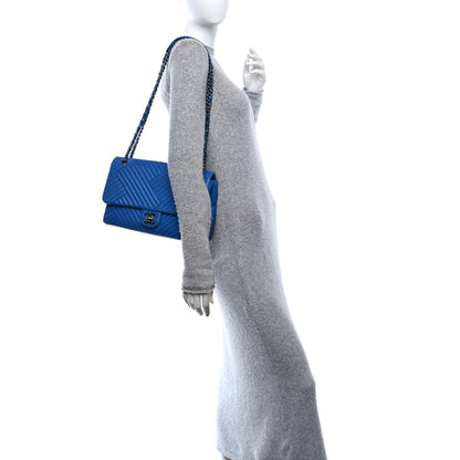 Chanel Lambskin Large CC Crossing Flap Blue 2 of 11