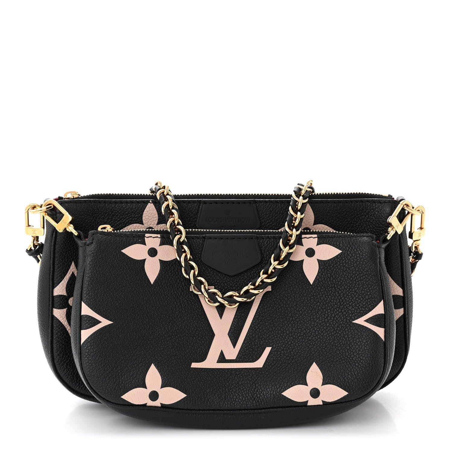 Louis Vuitton Empreinte Monogram Giant Multi Pochette Accessories Black Beige 1 of 10