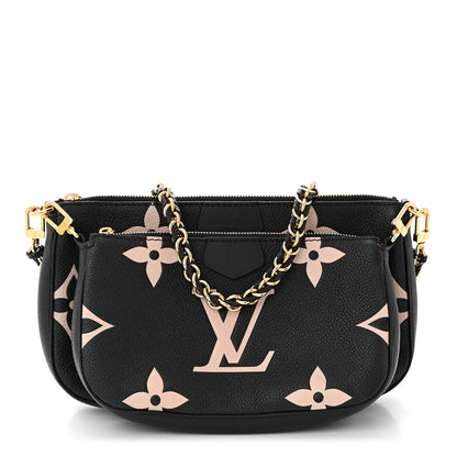 Louis Vuitton Empreinte Monogram Giant Multi Pochette Accessories Black Beige 1 of 10