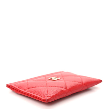 Chanel Caviar Quilted Card Holder Red 4 of 7