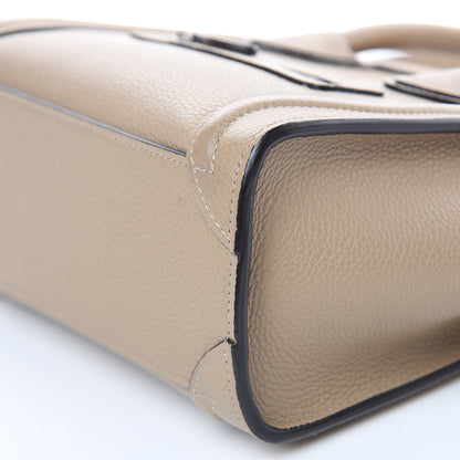 Celine Drummed Calfskin Nano Luggage Dune 9 of 12