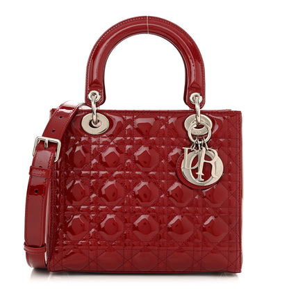 Christian Dior Patent Cannage Medium Lady Dior Red 1 of 10