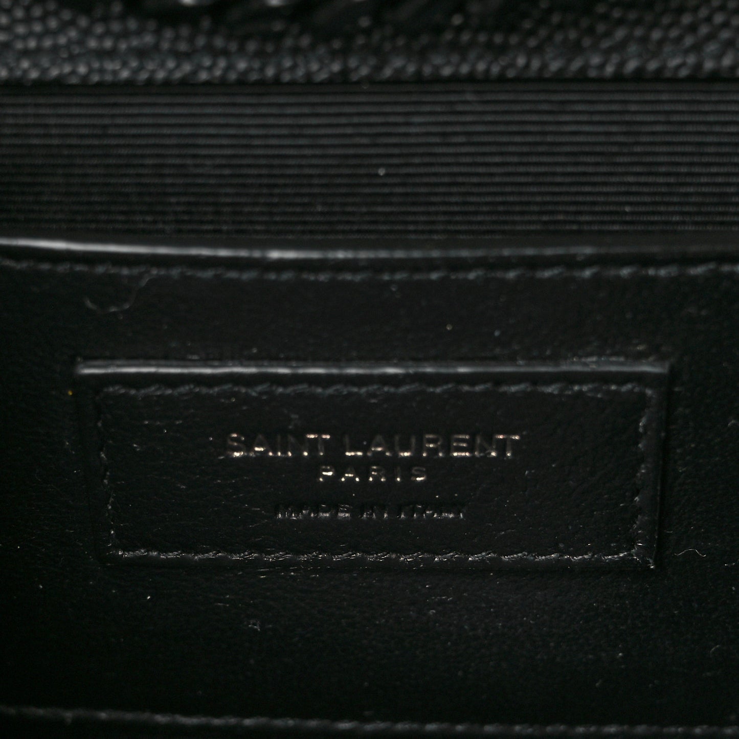 Grain De Poudre Textured Mixed Matelasse Triquilt Small Monogram Satchel Black