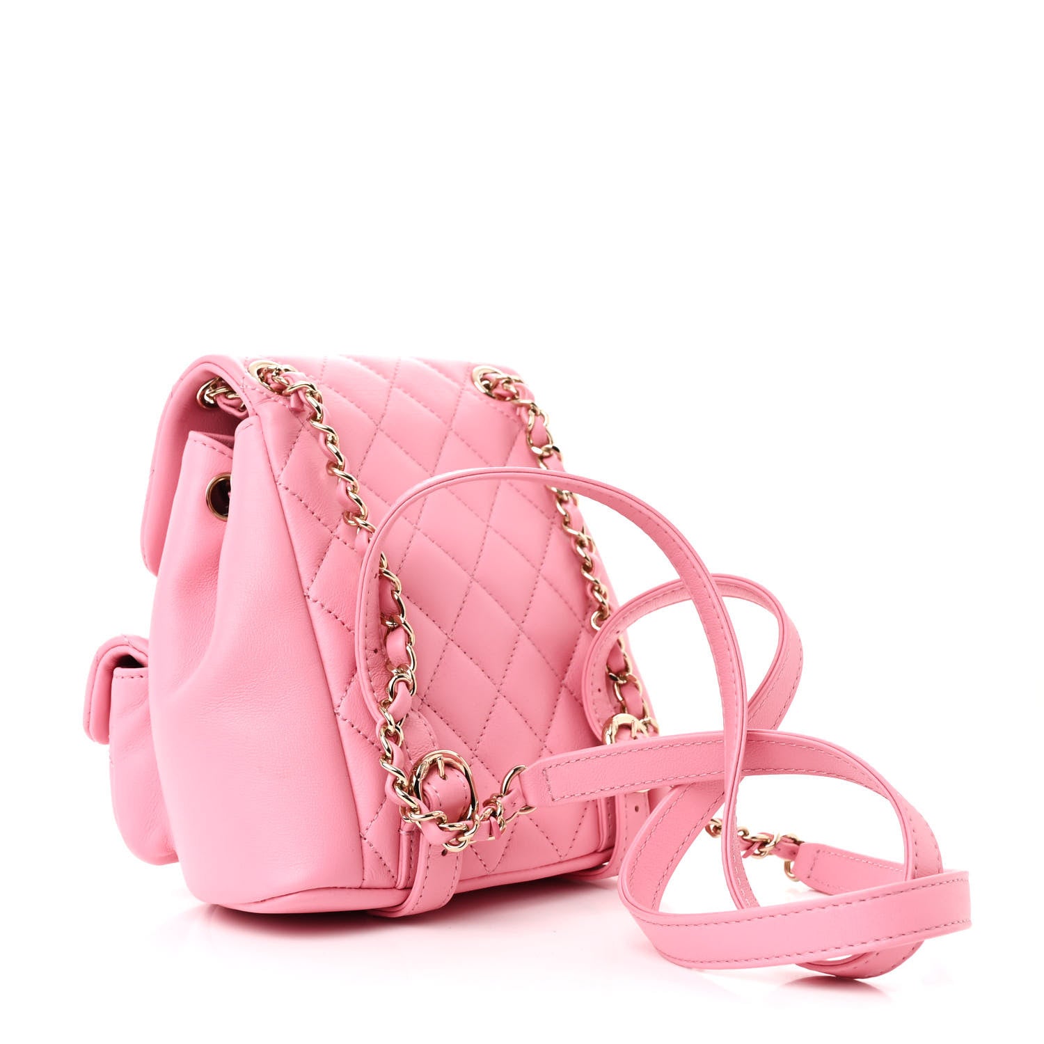 Chanel Calfskin Quilted Small Duma Pockets Drawstring Backpack Light Pink 3 of 11
