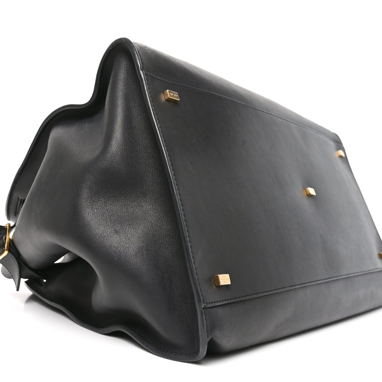 The Row Polished Saddle Calfskin Soft Margaux 17 Black 8 of 9