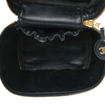 Chanel Lambskin Vanity Cosmetic Case Black 5 of 20