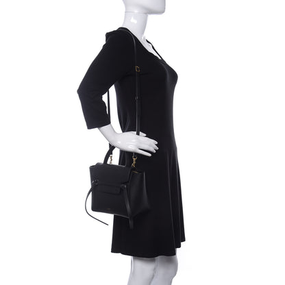 Celine Grained Calfskin Nano Belt Bag Black 2 of 10