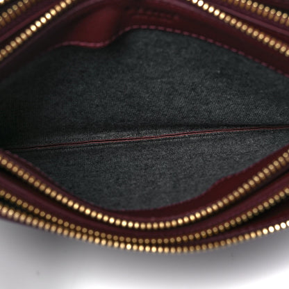Celine Smooth Lambskin Small Trio Crossbody Bag Burgundy 8 of 10