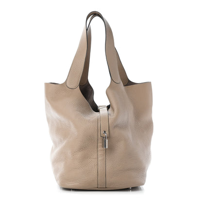 Hermes Taurillon Clemence Picotin Lock TGM Gris Tourterelle 1 of 4