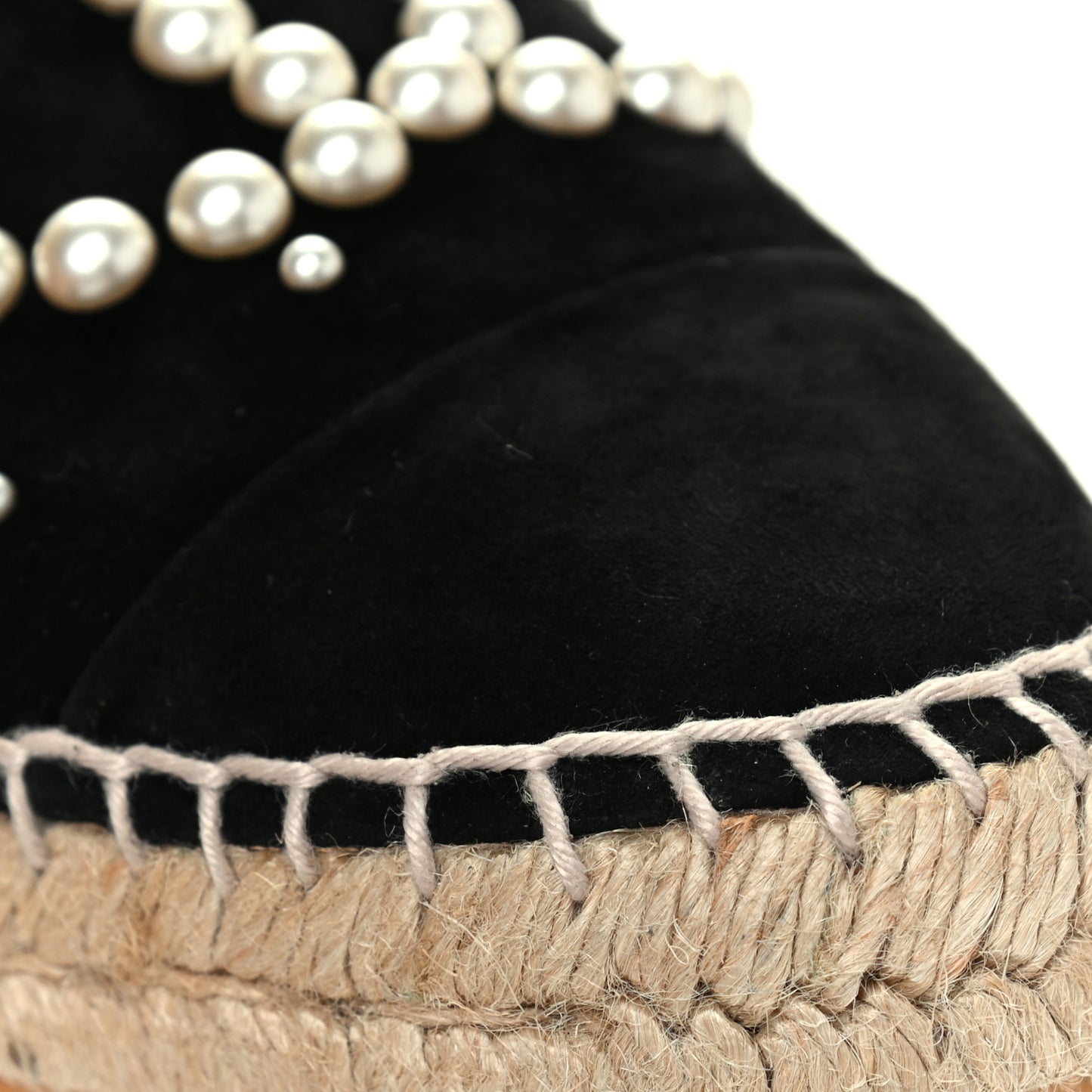 Suede Pearl CC Espadrilles 37 Black