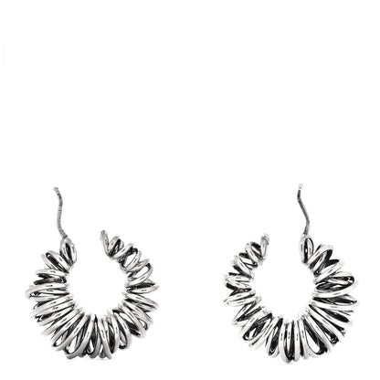 Bottega Veneta Sterling Silver Coil Hoop Earrings 3 of 5