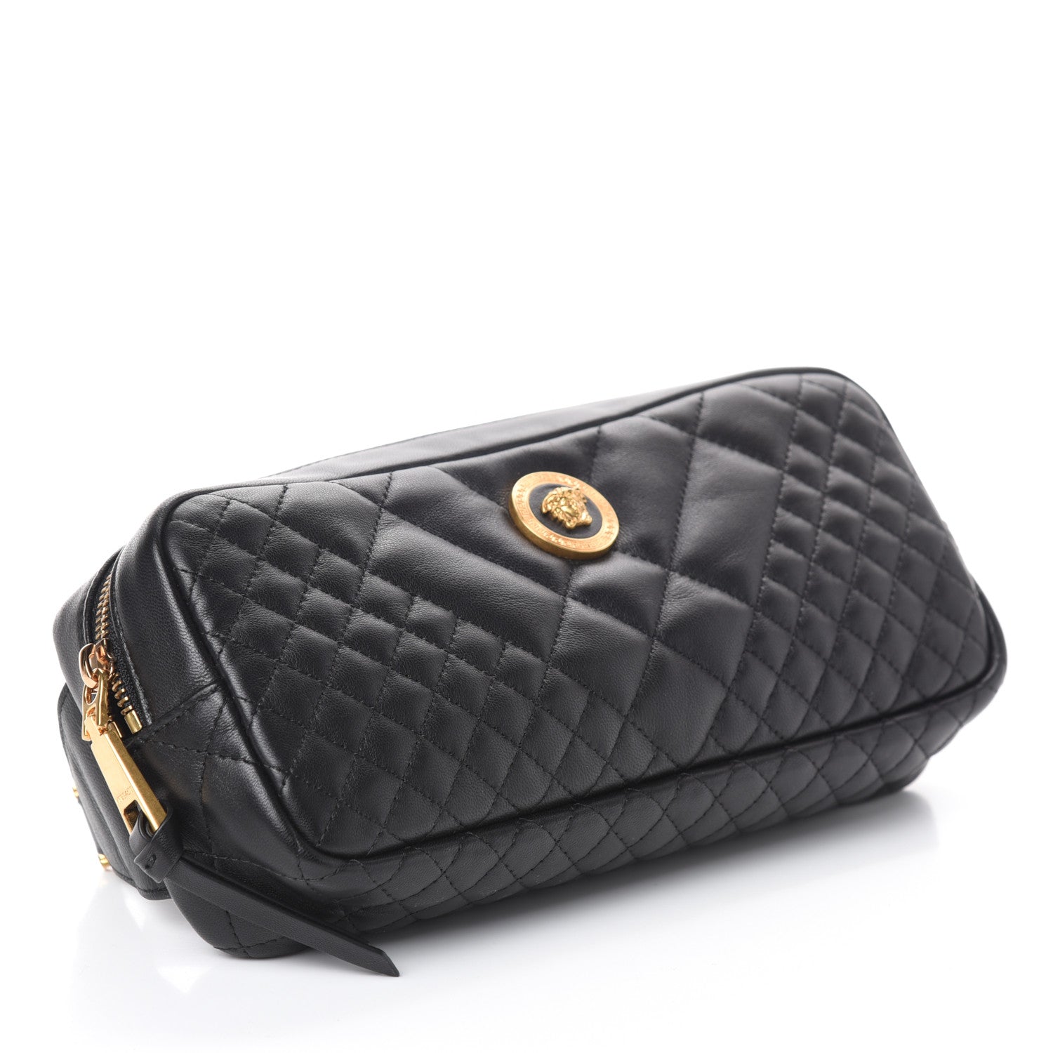 Versace Nappa Barocco Quilted Vanitas Medea Belt Bag Black 5 of 10