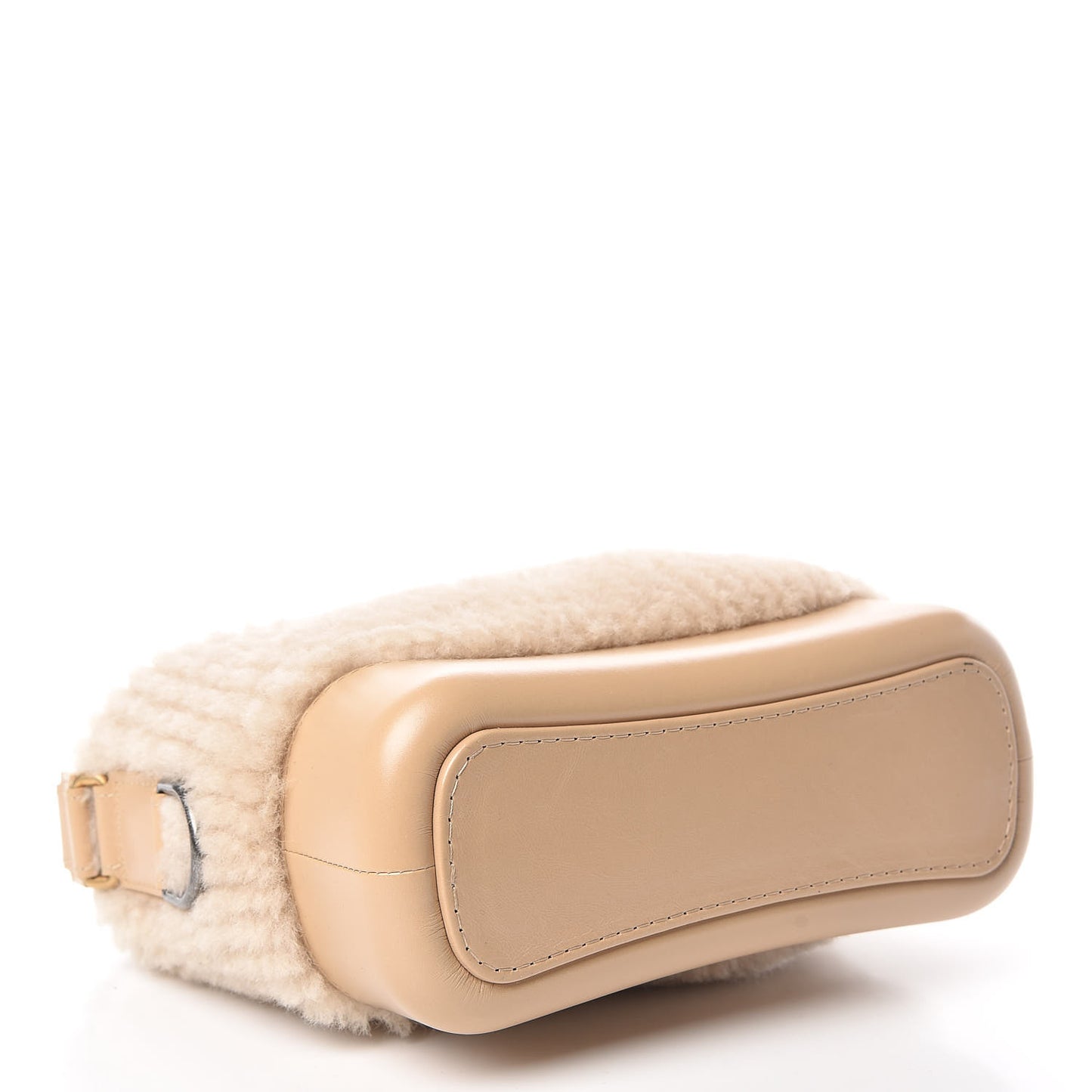 Shearling Small Gabrielle Hobo Dark Beige