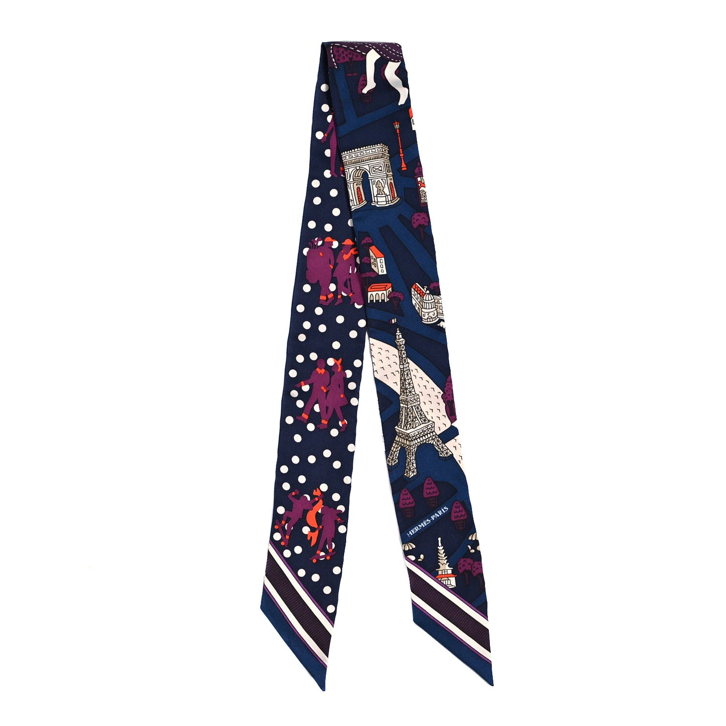 Silk Les Nouveaux Amoureux de Paris Twilly Marine Violet White