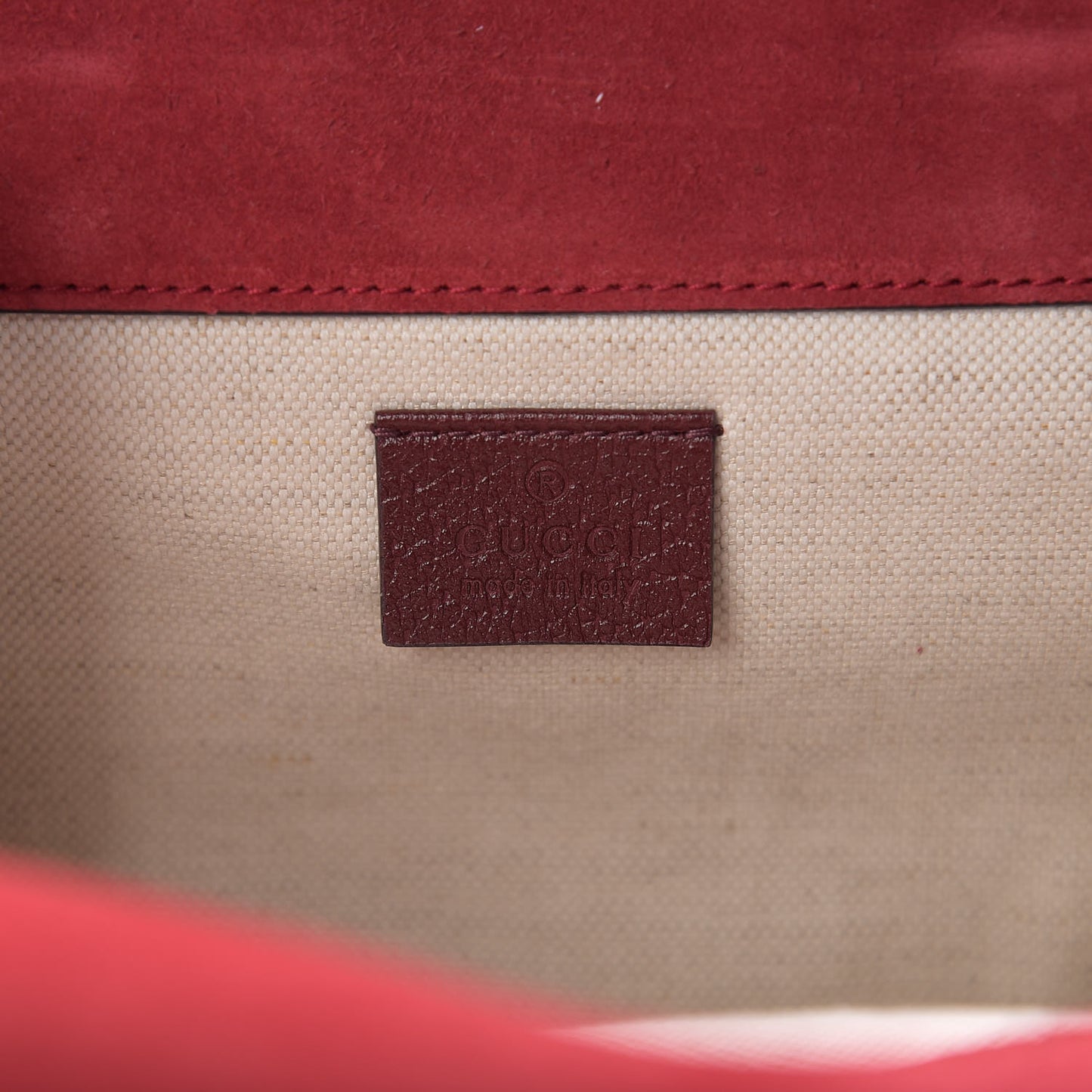 Suede Web Small Neo Vintage Double Flap Messenger Bag Romantic Cherry Chardonnay