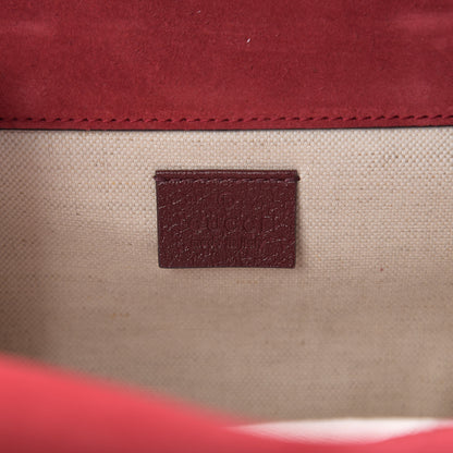 Gucci Suede Web Small Neo Vintage Double Flap Messenger Bag Romantic Cherry Chardonnay 6 of 10