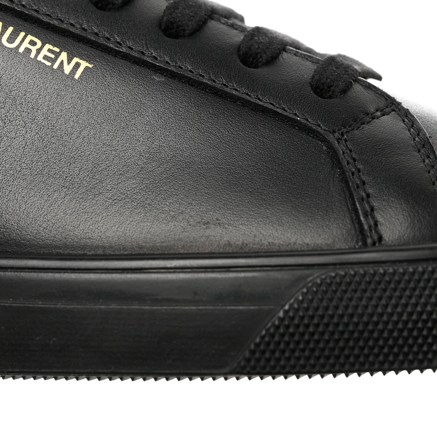 Saint Laurent Calfskin Andy Low Top Sneakers 37 Black 10 of 10
